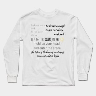 SheHopes HOPE Quotes in black Long Sleeve T-Shirt